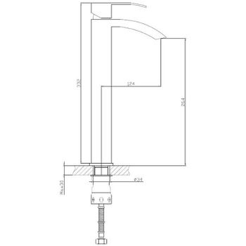Смеситель для раковины Haiba HB11815 Нержавеющая сталь — фото 2, Смесители для раковины