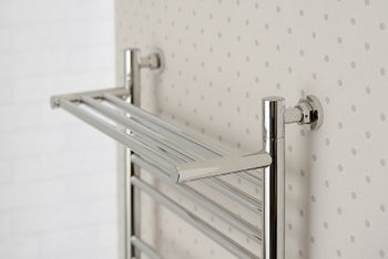 Водяной полотенцесушитель Сунержа Богема+ 800х500 31-0223-8050 с полкой Черный матовый — фото 4, Водяные полотенцесушители