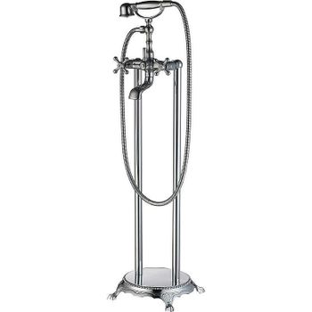 Смеситель для ванны Boch Mann Vico BM7773 / хром / латунь / двухвентильный / напольный монтаж — фото 1, Смесители напольные