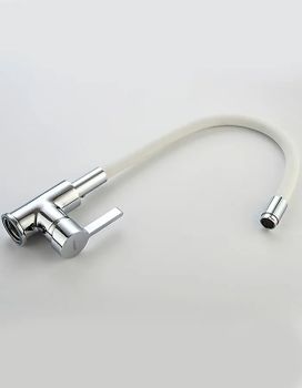 Смеситель для кухни Ledeme Rainbow 4898-3L Хром Белый — фото 7, Смесители для кухни