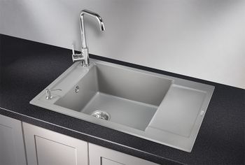 Granula-7806, АЛЮМИНИУМ, кухонная мойка, кварц — фото 2, Кухонные мойки