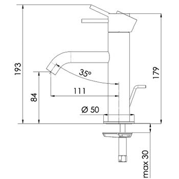 Смеситель для раковины Remer X-Style Inox SSX10B Нержавеющая сталь — фото 2, Смесители для раковины