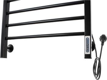 Электрический полотенцесушитель Domoterm Куба DMT Куба П8 500x800 EK R Черный матовый — фото 2, Электрические полотенцесушители