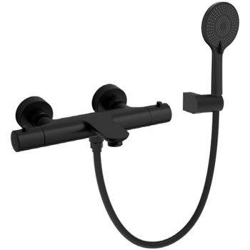 Смеситель для ванны Raiber Graceful RPB-008 с термостатом Черный матовый — фото 1, Смеситель для ванны