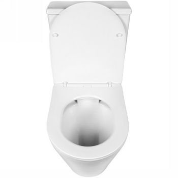 Унитаз компакт Bond Oval F03-00 Белый с бачком и сиденьем Микролифт — фото 7, Напольные унитазы
