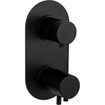 Смеситель для душа Remer Minimal Thermo NT92KBNO с термостатом Черный матовый — фото 1, Смеситель для душа