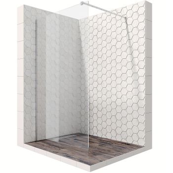 Душевая перегородка Ambassador Walk-in 110х200 15031103 профиль Хром стекло прозрачное — фото 1, Душевые перегородки