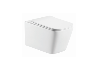 Унитаз подвесной AQUATEK ЛИБРА безободковый AQ0530-00 515*355*350 мм, горизонтальный выпуск, тонкое  — фото 1, Подвесные унитазы