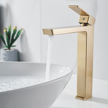 Смеситель для раковины Rose R18G R1811G-1 Золото матовое — фото 6, Смесители для раковины