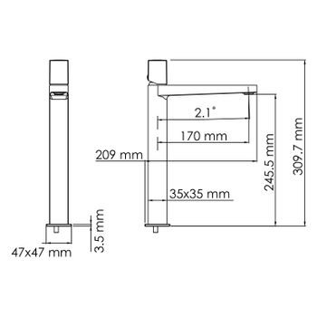 Naab 8603H Смеситель для  умывальника — фото 11, Аксессуары для раковины