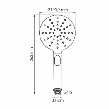 A339 Лейка 3-функциональная — фото 2, Лейки для душа