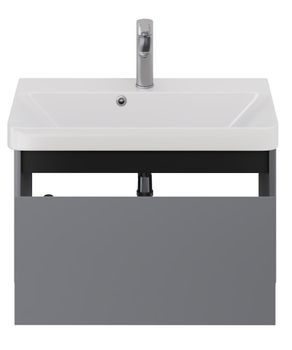 Тумба Luxury, 70 см, подвесная, 1 ящик, серый базальт — фото 10, Тумбы под раковину