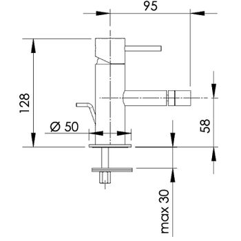 Смеситель для биде Remer X-Style X20XV Сталь — фото 2, Смесители для биде