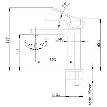 Смеситель для раковины Remer Absolute AU12 Хром — фото 2, Смесители для раковины