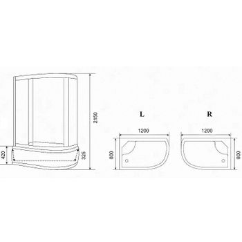 Душевая кабина Parly Classic Эконом 120x80 R EC1221R без гидромассажа — фото 2, Душевые кабины