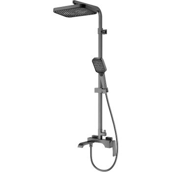 Душевая система Raglo R02.24.09 Графит матовый — фото 1, Душевые стойки