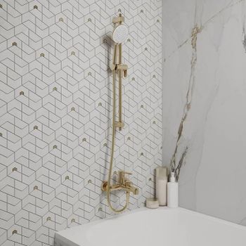 Душевая штанга Iddis Ray RAY70MGi17 Золото матовое — фото 2, Штанги для душа