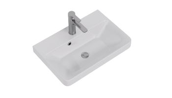 Тумба Luxury, 55 см, подвесная, 1 ящик, серый базальт — фото 7, Тумбы под раковину