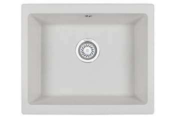 Granula-5551, АРКТИК (БЕЛЫЙ), кухонная мойка, кварц — фото 1, Кухонные мойки