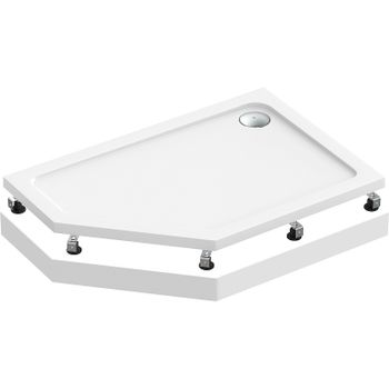 Акриловый поддон для душа Bas Пента 120х80 L ПН00064 Белый — фото 1, Акриловые душевые поддоны