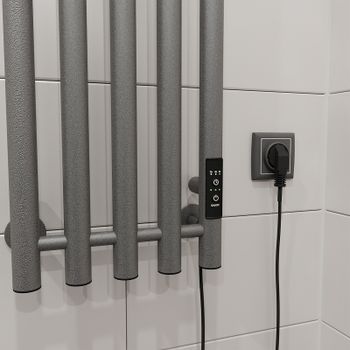 Электрический полотенцесушитель Altasan АргоЛюкс 120х27 АргоЛюкс12027Г Графит — фото 4, Электрические полотенцесушители