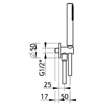 Душевой гарнитур Cisal Shower C200303021 Хром — фото 2, Душевые гарнитуры