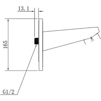 Кронштейн для верхнего душа AQUAme AQM8701CR Хром — фото 2, Кронштейны для верхнего душа