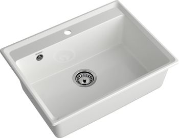 GRANFEST Мойка LEVEL 660 1-чаша 660*500мм иней арт.GF- — фото 1, Кухонные мойки