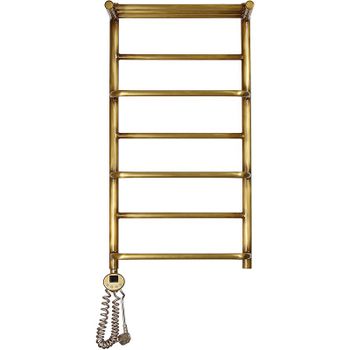 Электрический полотенцесушитель Domoterm Орфей с полкой П7 400x800 АБР EL Античная бронза — фото 1, Электрические полотенцесушители