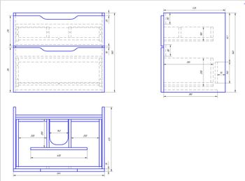 Тумба Q, 70 см, подвесная, 2 ящика, белый глянец — фото 7, Тумбы под раковину