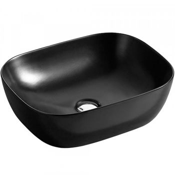 Раковина-чаша CeramaLux 60 78106MB Черная матовая — фото 1, Раковины накладные