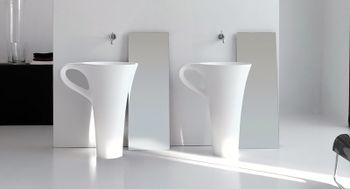 Раковина Artceram Cup 70 OSL004 01 00 Белая — фото 2, Раковины напольные