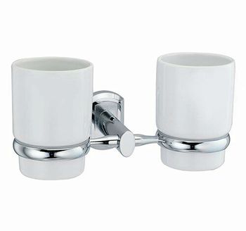 Аксесс Oder K-3028DC Подстаканник двойной (блистер),КЕРАМИКА, хром, WasserKRAFT — фото 1, Прочие аксессуары и комплектующие