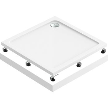 Акриловый поддон для душа Bas Форум 100х100 ПН00051 Белый — фото 1, Акриловые душевые поддоны