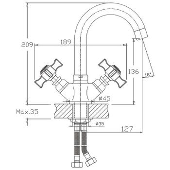 Смеситель для кухни Haiba HB4524 Хром — фото 2, Смесители для кухни