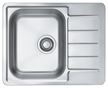 Мойка для кухни LINE 110 NAT 90 FI 615X500 в компл. с сифоном 1130551, — фото 1, Кухонные мойки