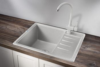 Granula-5803, БАЗАЛЬТ, кухонная мойка, СтандАРТ кварц — фото 1, Кухонные мойки