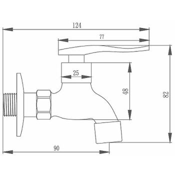 Кран для одного типа воды Haiba HB521 Хром — фото 2, Краны