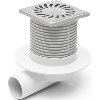 Душевой трап Azario AZ-411 L с решеткой Sun — фото 1, Трапы для душа