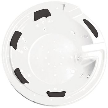 Акриловая ванна Gemy G9090 K White 190х190 с гидромассажем — фото 1, Акриловые ванны