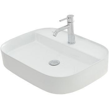 Раковина AQUAme 59 AQM5003 Белая глянцевая — фото 1, Раковины накладные