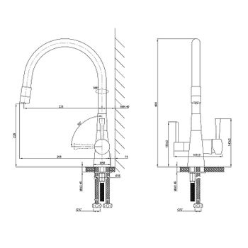 Смеситель для кухни Lemark Comfort LM3075B-Beige Бронза Бежевый — фото 2, Смесители для кухни