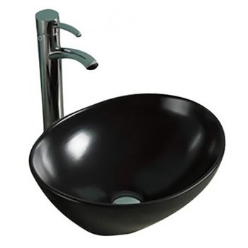 Раковина-чаша CeramaLux 41 7138MB Черная — фото 1, Раковины накладные