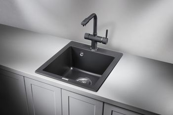 Granula-4201, ТУРМАЛИН, кухонная мойка, кварц — фото 2, Кухонные мойки