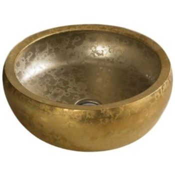 Раковина-чаша CeramaLux 41 J2023 Золотая матовая — фото 1, Раковины накладные