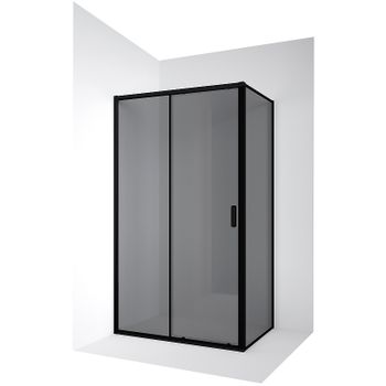 Душевой уголок Ambassador Forsa 100х80 17022216ABB-80ABB профиль Черный стекло тонированное — фото 1, Прямоугольные душевые уголки