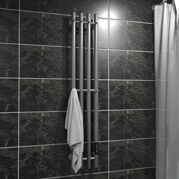 Электрический полотенцесушитель Маргроид Inaro 1200x210 Inaro-12018-1049-7024R правый Графитовый сер — фото 2, Электрические полотенцесушители