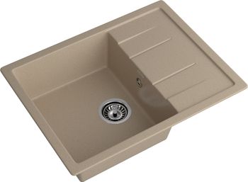 Товар: GRANFEST Мойка QUADRO 650L 1-чаша+крыло 650*500мм песочный арт.GF- - фото 1 GRANFEST Мойка QUADRO 650L 1-чаша+крыло 650*500мм песочный арт.GF- — фото 1, Кухонные мойки