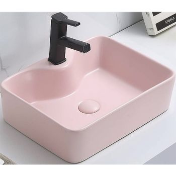 Раковина-чаша CeramaLux 48 7291MP-3 Розовая — фото 1, Раковины накладные