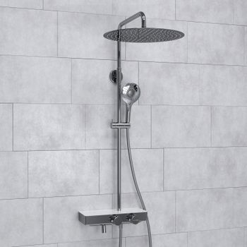 A113.117.101.CH Thermo Душевой комплект с термостатическим смесителем — фото 1, Душевые стойки